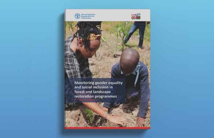 Cover of publication showcasing a woman and a child planting a tree
