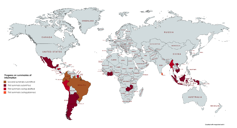 Figure 2. Global progress on summaries of safeguards information in 2019