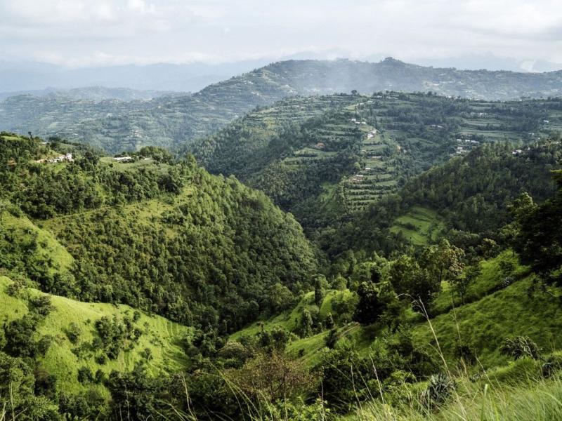 Signs of soil erosion near Sandhikharka, Nepal